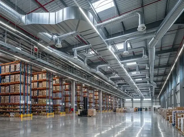 High-Bay Logistics Warehouse Climate Control & Heavy Racking Systems - FANEX