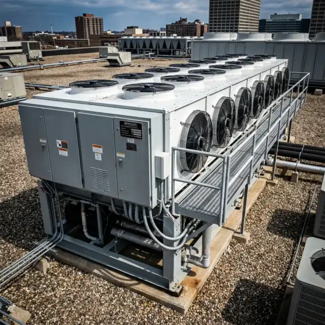 Industrial Air & Water Cooled Chiller Plant Installation - FANEX Saudi Arabia